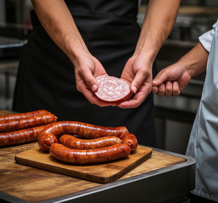 食品加工：如香腸、火腿制作